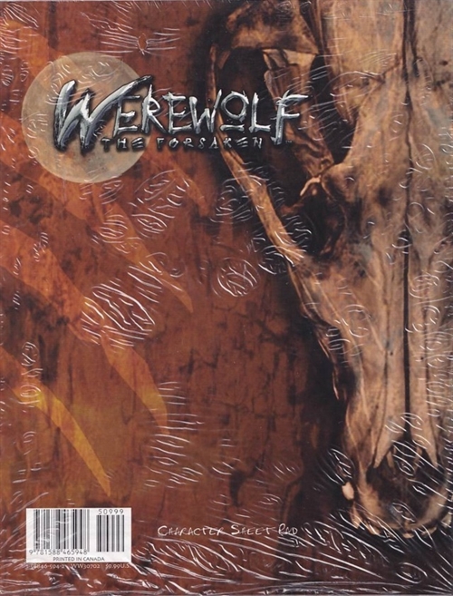 Werewolf the Forsaken - Character Sheet Pad (A Grade) (Genbrug)